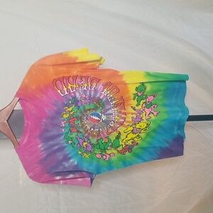 Grateful Dead Band Tee, Tie Dye Liquid Blue Tee, Size Medium